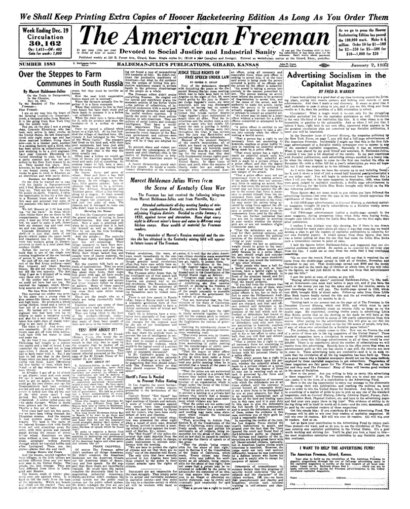 The American Freeman, Number 1883, Jan. 2, 1932